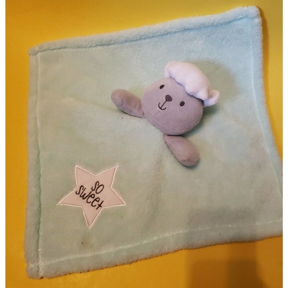 Baby Plushie Blankie Blue So Sweet 14" - Picture 1 of 3